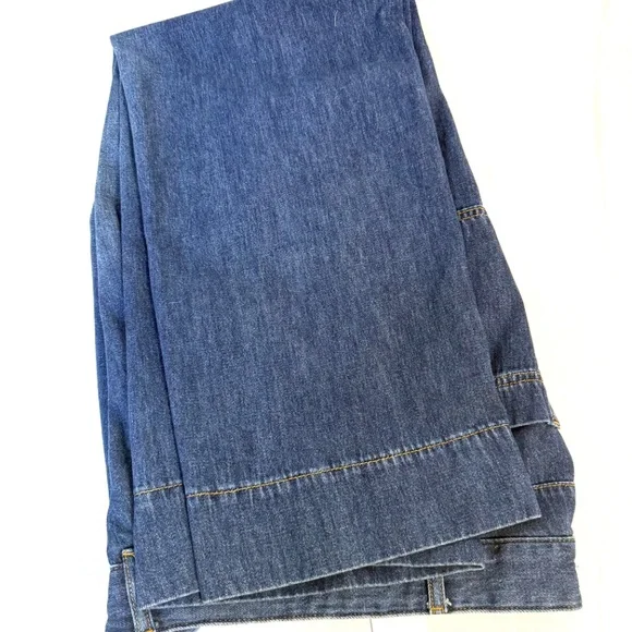 NWT ME+EM Clever Jean Lightweight Wide Leg Cropped Denim Size 26 - Picture 4 of 7